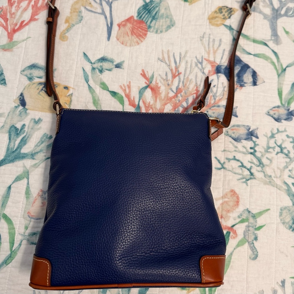Dooney & Bourke Blue and Brown Crossbody Bag - Picture 2 of 6
